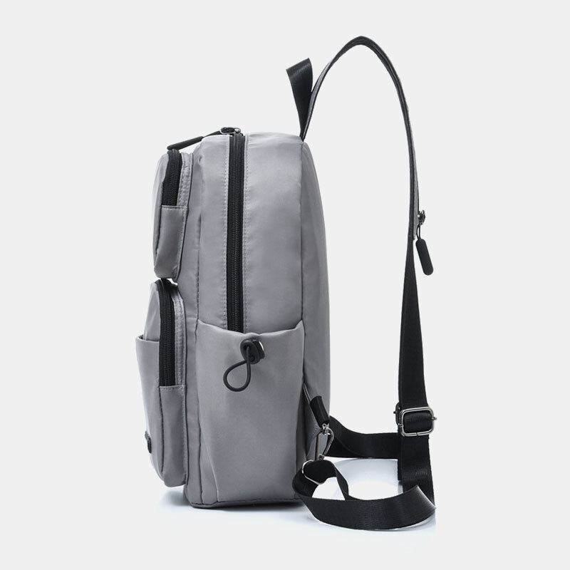 Mænd Usb Opladning Multi-bære Multi-lag Vandtæt Crossbody Taske Brysttaske Sling Taske Rygsæk