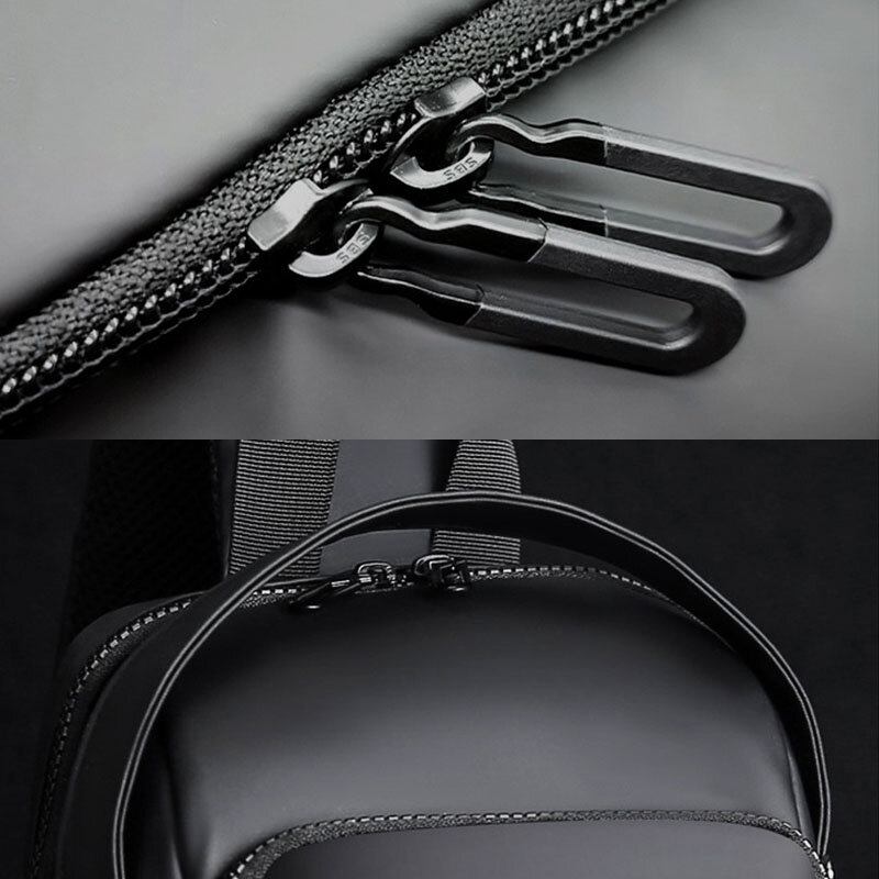 Mænd Usb Opladning Vandtæt Stor Kapacitet Casual Brysttaske Skuldertaske Crossbody Taske