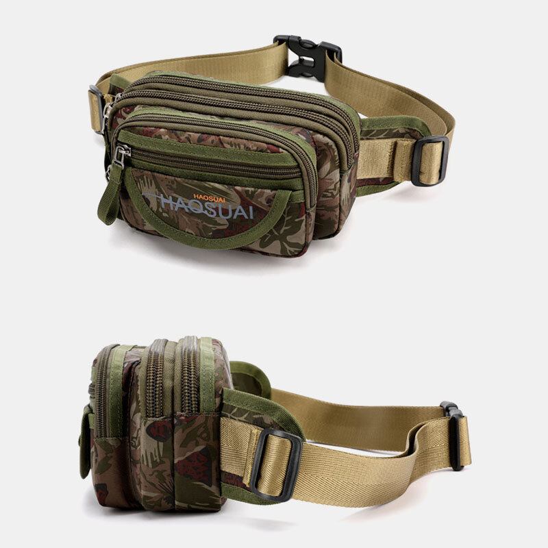 Mænd Vandtæt Multi-pocket Camouflage Outdoor Brysttaske Bæltetaske Sling Bag