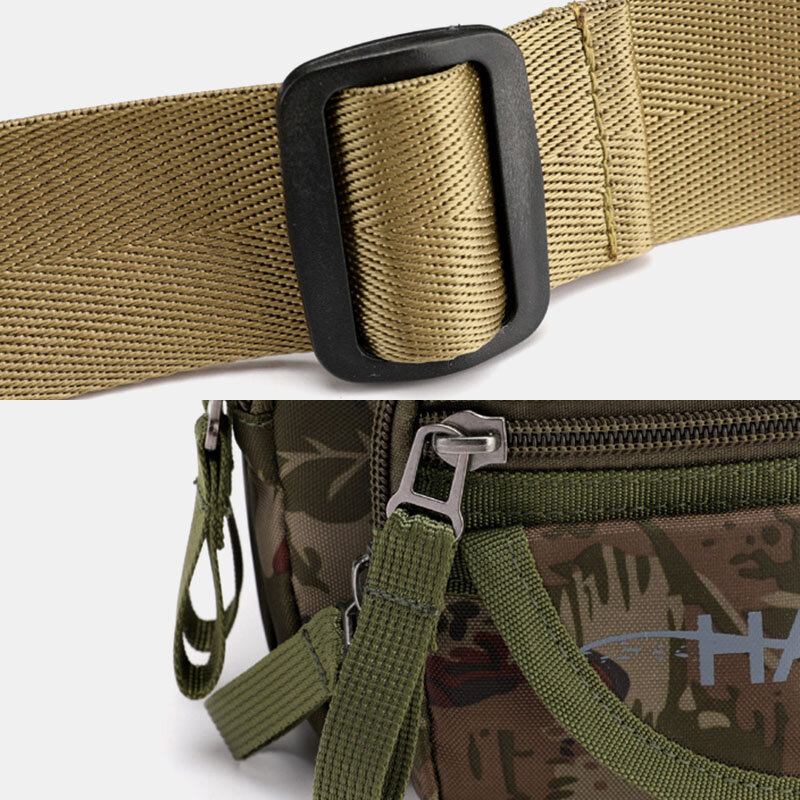 Mænd Vandtæt Multi-pocket Camouflage Outdoor Brysttaske Bæltetaske Sling Bag