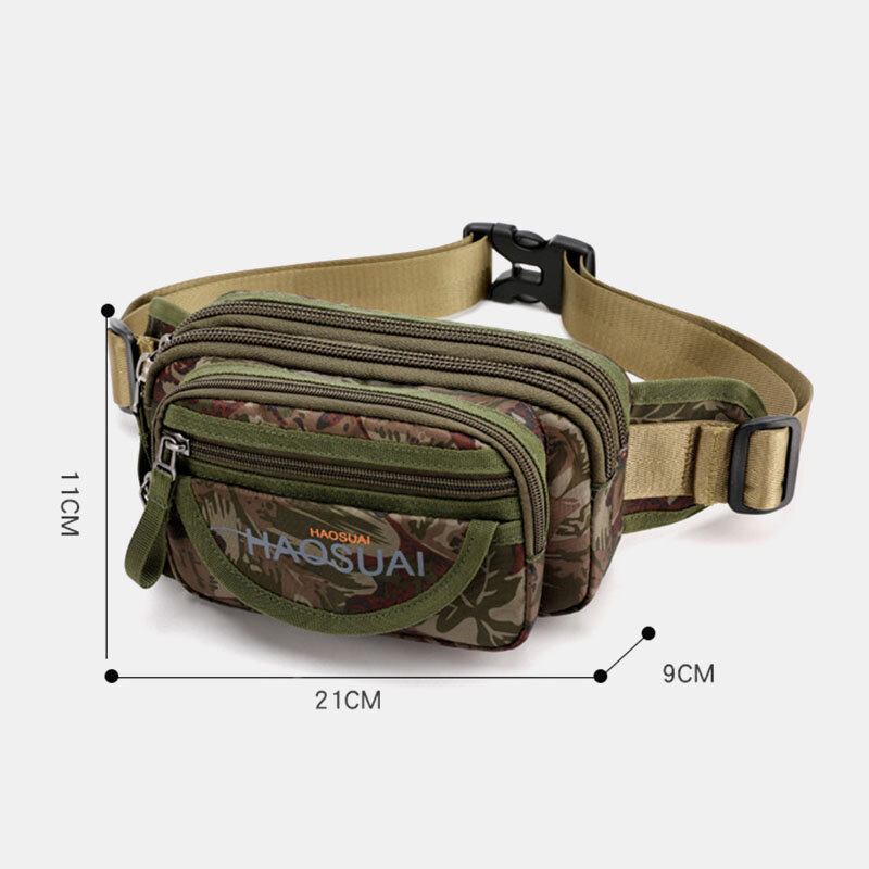 Mænd Vandtæt Multi-pocket Camouflage Outdoor Brysttaske Bæltetaske Sling Bag