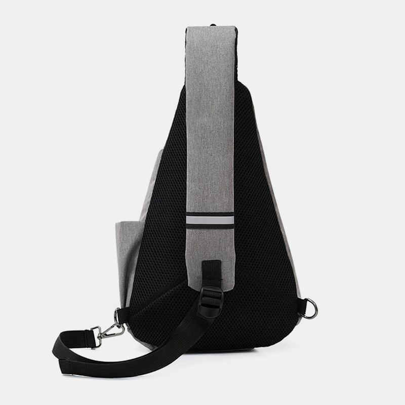 Unisex Nylon Letvægts Kontrastfarve Casual Udendørs Rejser Multi-bære Skuldertaske Crossbody Taske Brysttaske