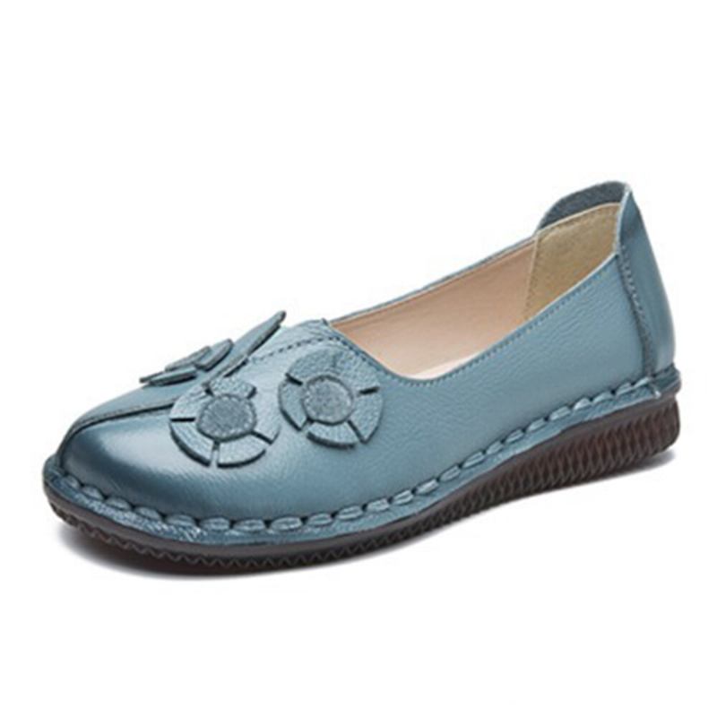 Dame Blomster Decor Komfortabel Casual Slip On Flade Loafers