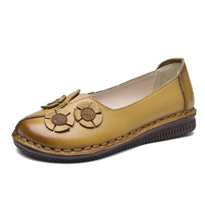 Dame Blomster Decor Komfortabel Casual Slip On Flade Loafers