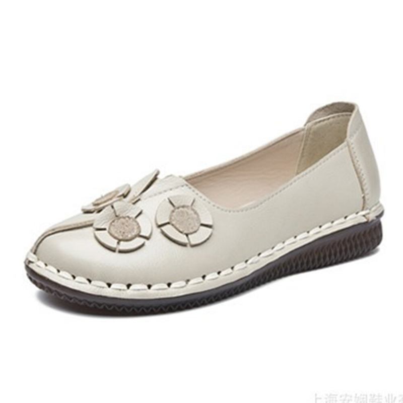 Dame Blomster Decor Komfortabel Casual Slip On Flade Loafers