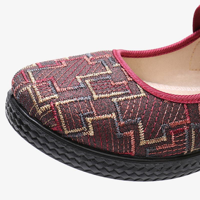 Dame Gamle Peking Klud Elastik Slip On Resistant Loafers