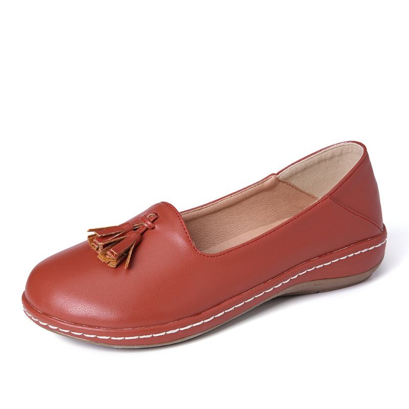 Dame Kvast Ensfarvet Casual Casal Comfy Flats