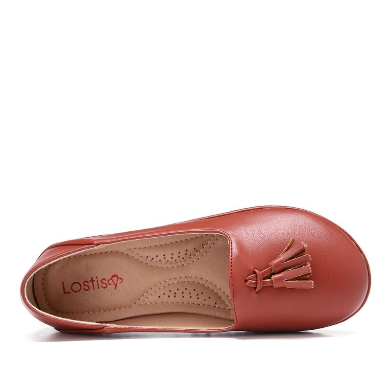 Dame Kvast Ensfarvet Casual Casal Comfy Flats