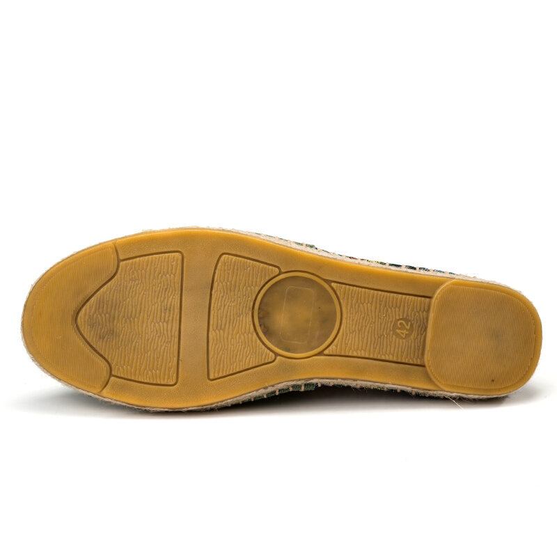 Damer Large Størrelse Etnisk Stil Linned Slip-on Espadrille Fiskersko