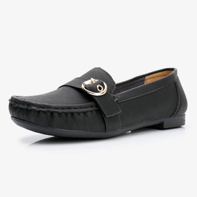 Kvinder Blød Sål Metalspænde Slip On Casual Daily Flats