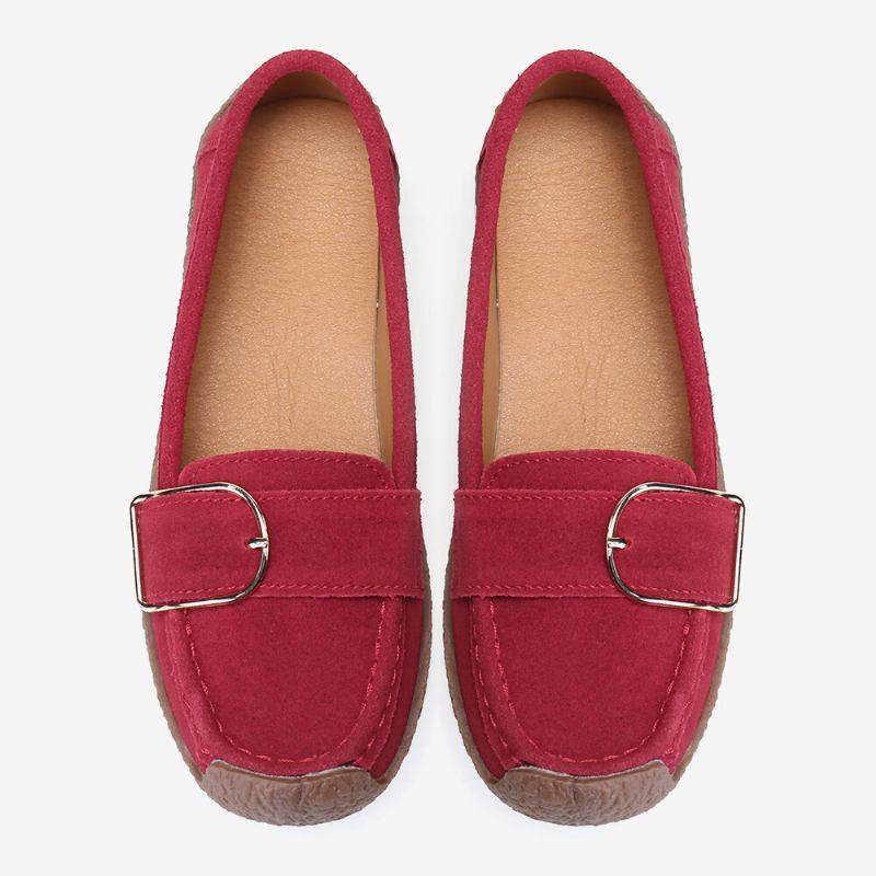 Kvinder Blød Sålspænde Åndbar Casual Slip On Flats