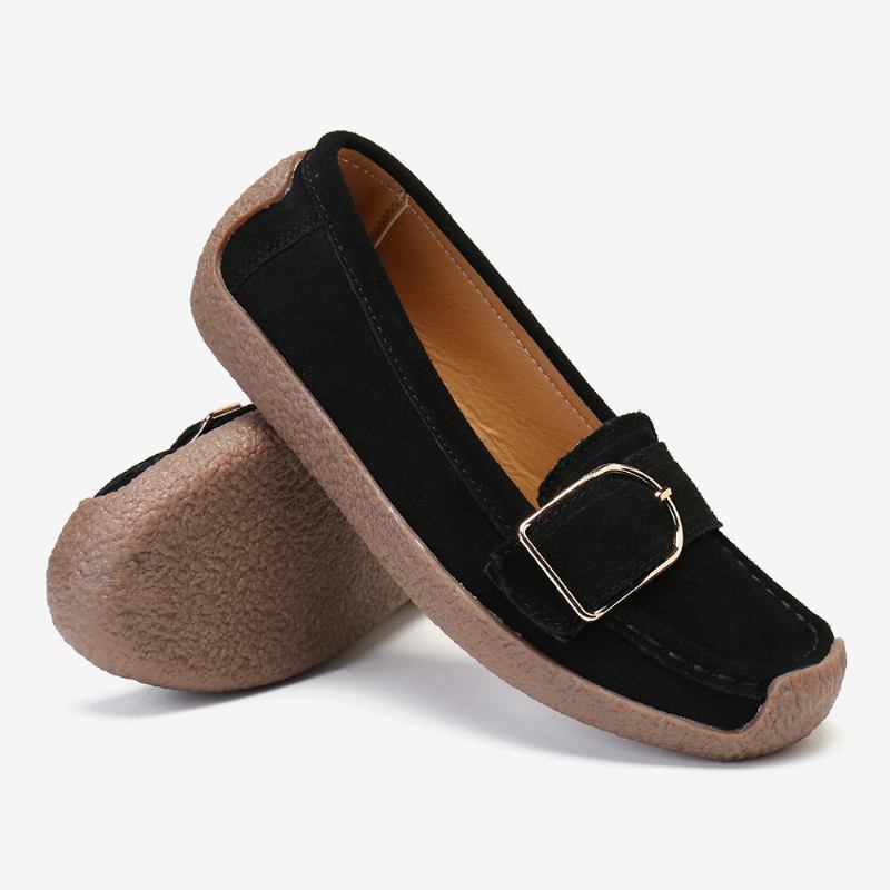 Kvinder Blød Sålspænde Åndbar Casual Slip On Flats