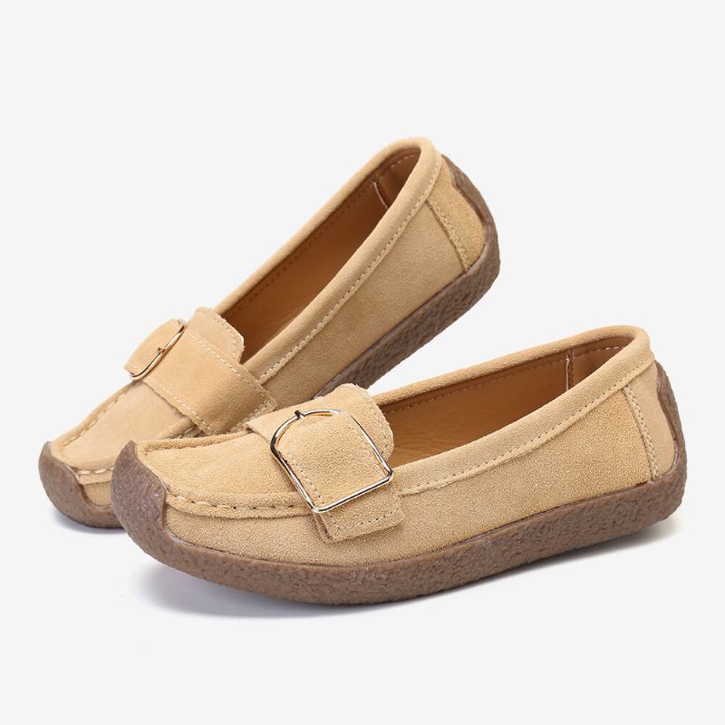 Kvinder Blød Sålspænde Åndbar Casual Slip On Flats