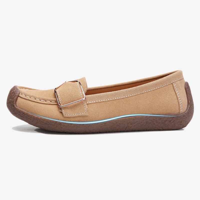 Kvinder Blød Sålspænde Åndbar Casual Slip On Flats