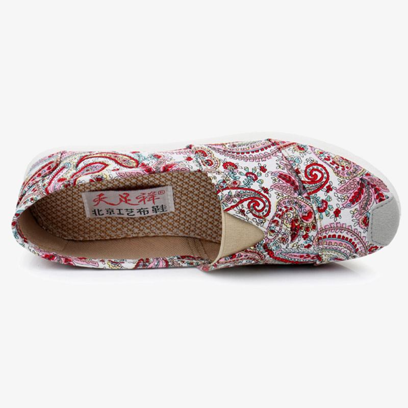 Kvinder Blødt Mønster Klud Slip On Flade Loafers