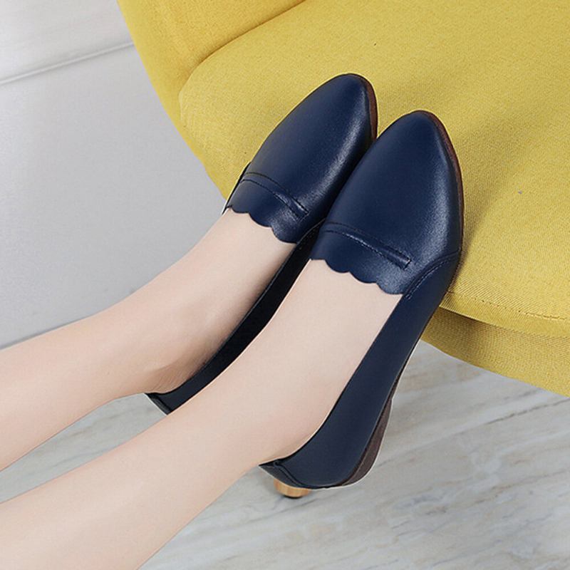 Kvinder Blondestrim Behagelig Blød Sål Casual Slip On Flats Loafers