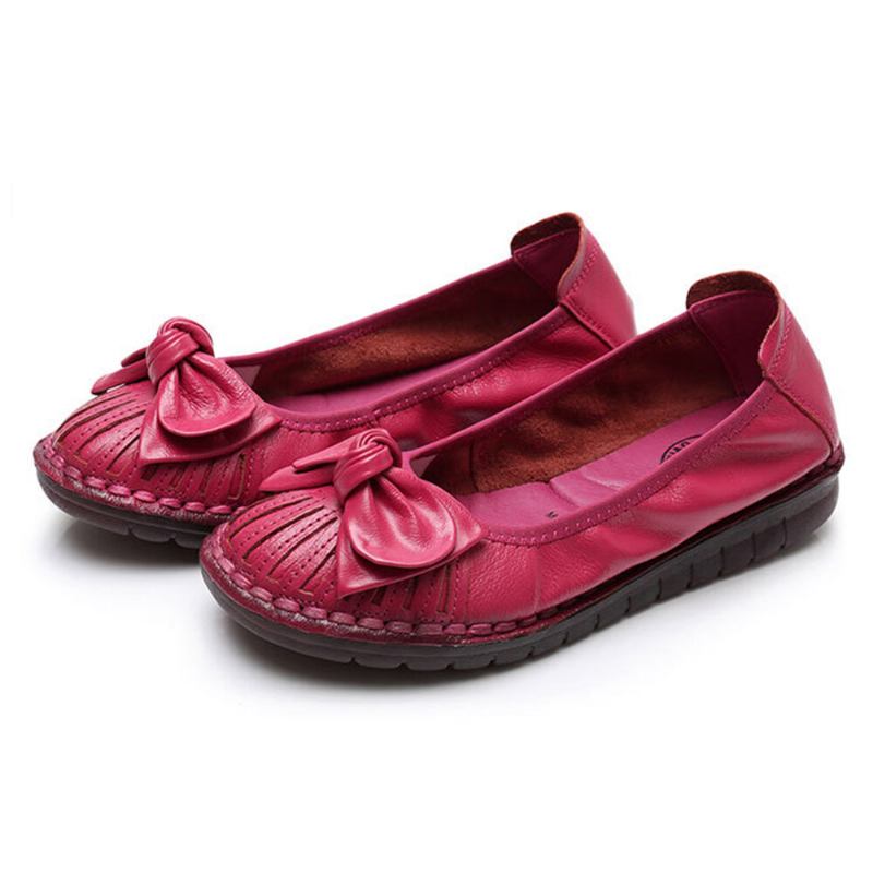 Kvinder Bowknot Decor Comfy Non-slip Afslappede Loafers