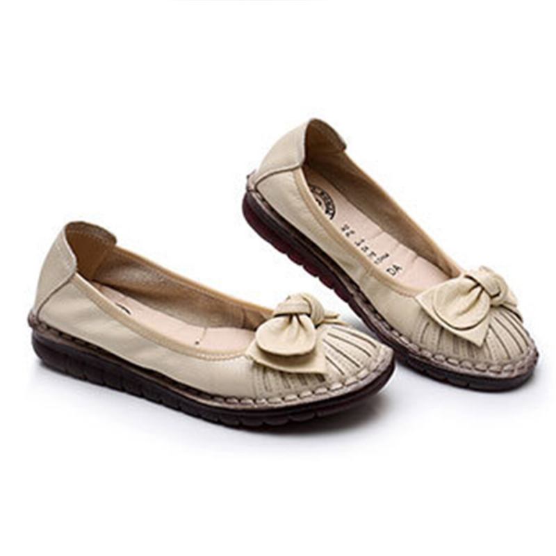 Kvinder Bowknot Decor Comfy Non-slip Afslappede Loafers