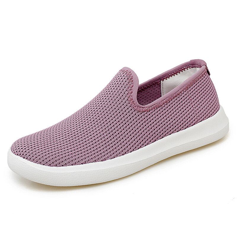 Kvinder Casual Åndbar Mesh Klud Blød Sål Slip-on Loafers