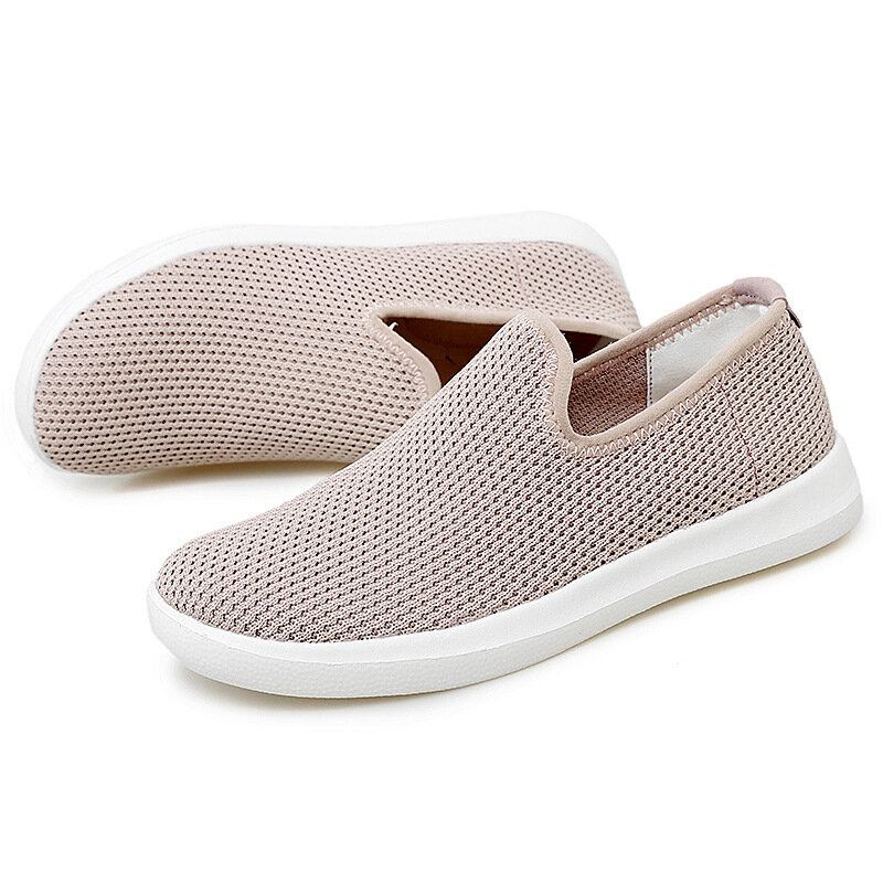 Kvinder Casual Åndbar Mesh Klud Blød Sål Slip-on Loafers