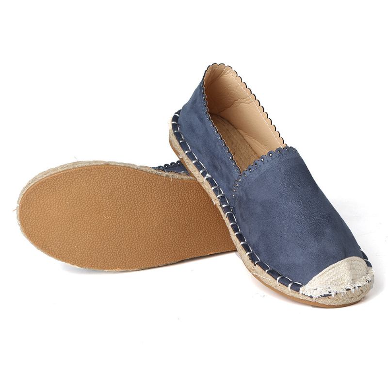 Kvinder Casual Comfy Åndbar Espadrille Flade Slip On Flats