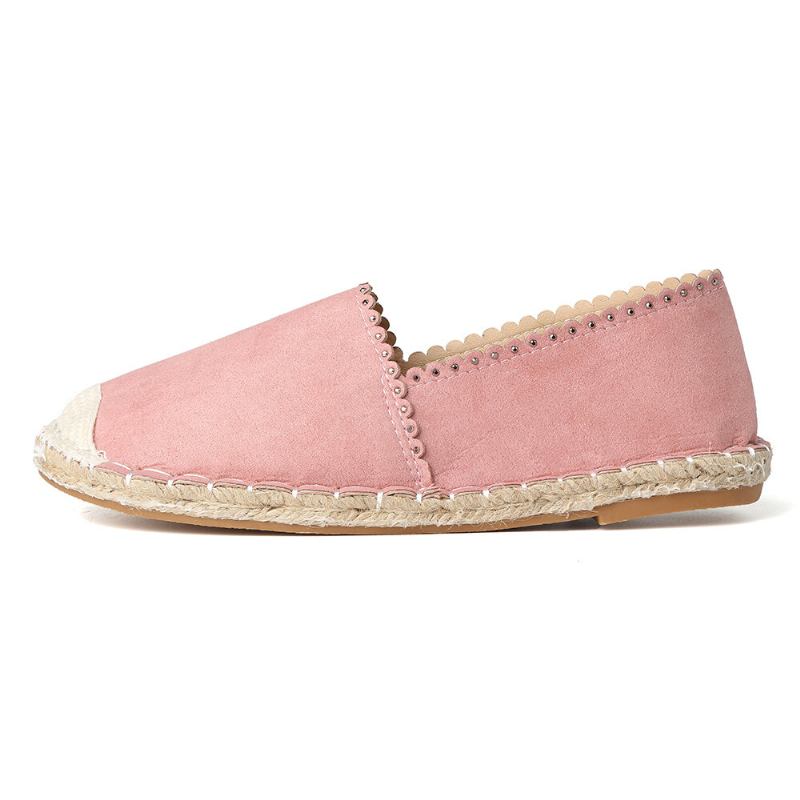 Kvinder Casual Comfy Åndbar Espadrille Flade Slip On Flats