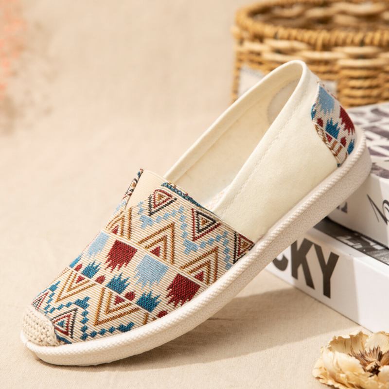 Kvinder Casual Soft Patchwork Rund Toe Fisker Sko