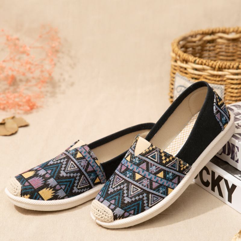 Kvinder Casual Soft Patchwork Rund Toe Fisker Sko