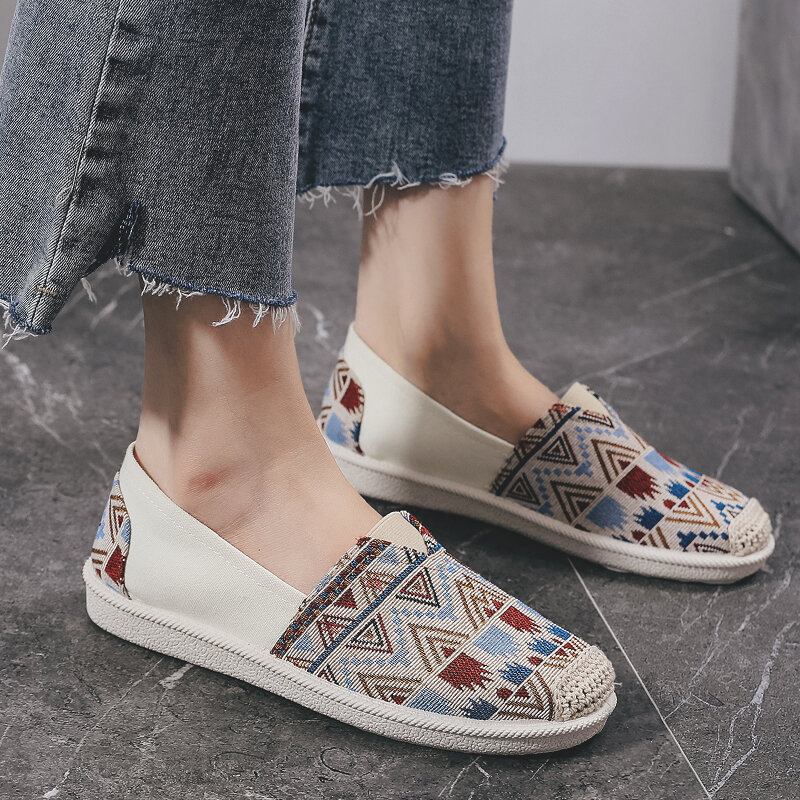 Kvinder Casual Soft Patchwork Rund Toe Fisker Sko