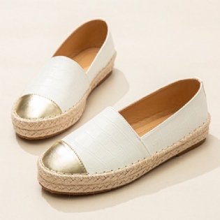 Kvinder Casual Splejsning Slip On Espadrille Loafers Flats Fiskersko Sko