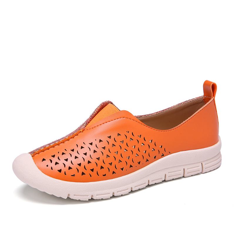 Kvinder Colorblock Comfy Hollow Åndbare Casual Flats