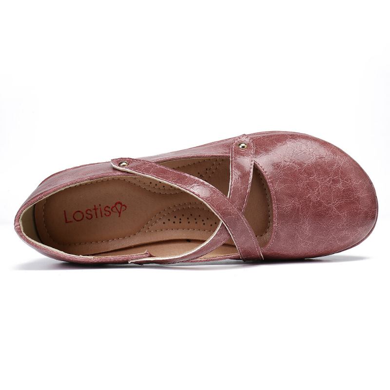 Kvinder Cross Strap Ensfarvet Casual Comfy Flats