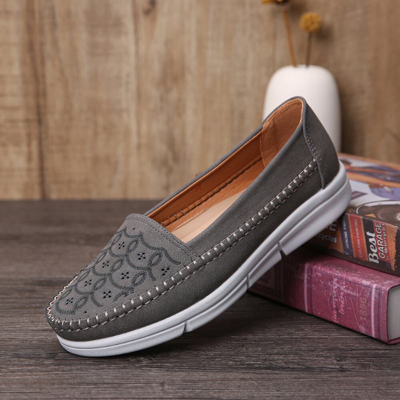 Kvinder Hand Stricing Hule Comfy Massage Åndbar Casual Flats