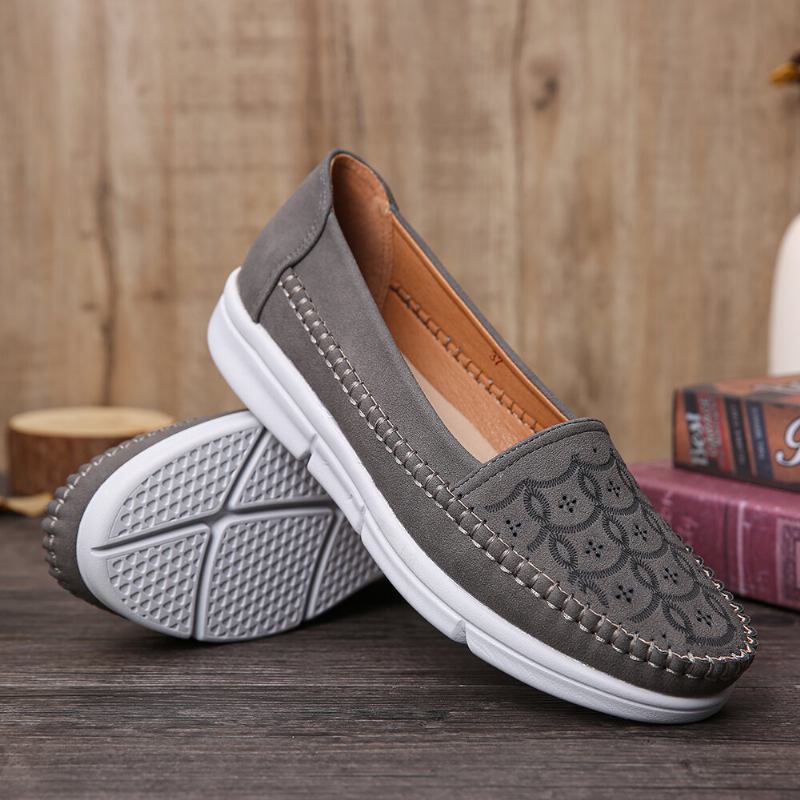 Kvinder Hand Stricing Hule Comfy Massage Åndbar Casual Flats