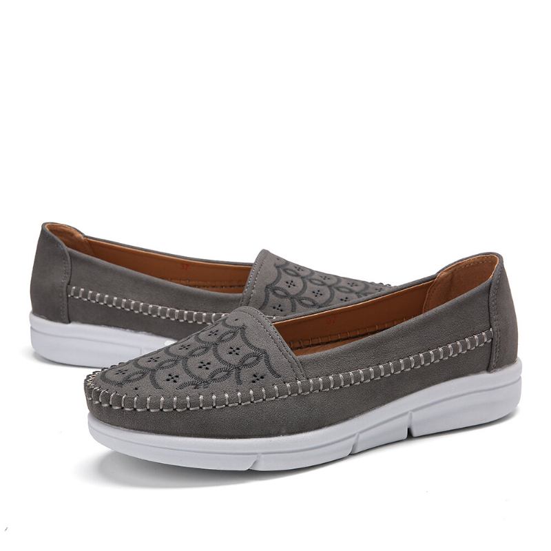 Kvinder Hand Stricing Hule Comfy Massage Åndbar Casual Flats