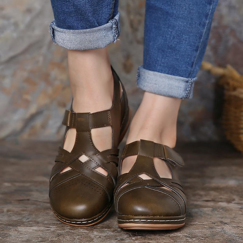 Kvinder Hollow Out Comfy Åndbar Spring Flats Casual Sko