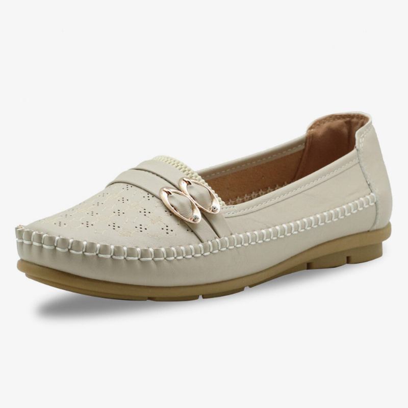 Kvinder Hult Spænde Slip On Bløde Åndbare Casual Flats