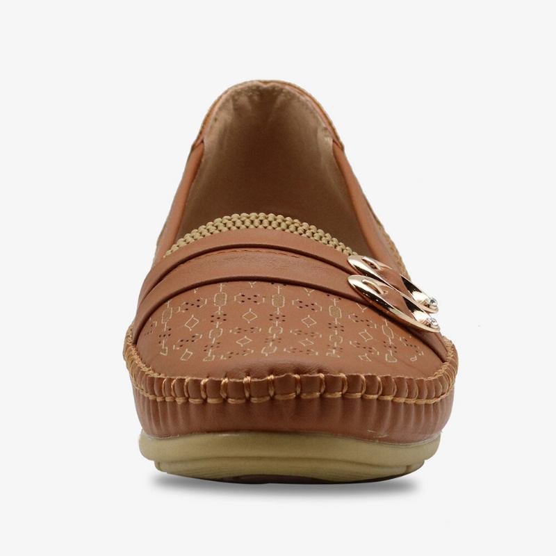 Kvinder Hult Spænde Slip On Bløde Åndbare Casual Flats