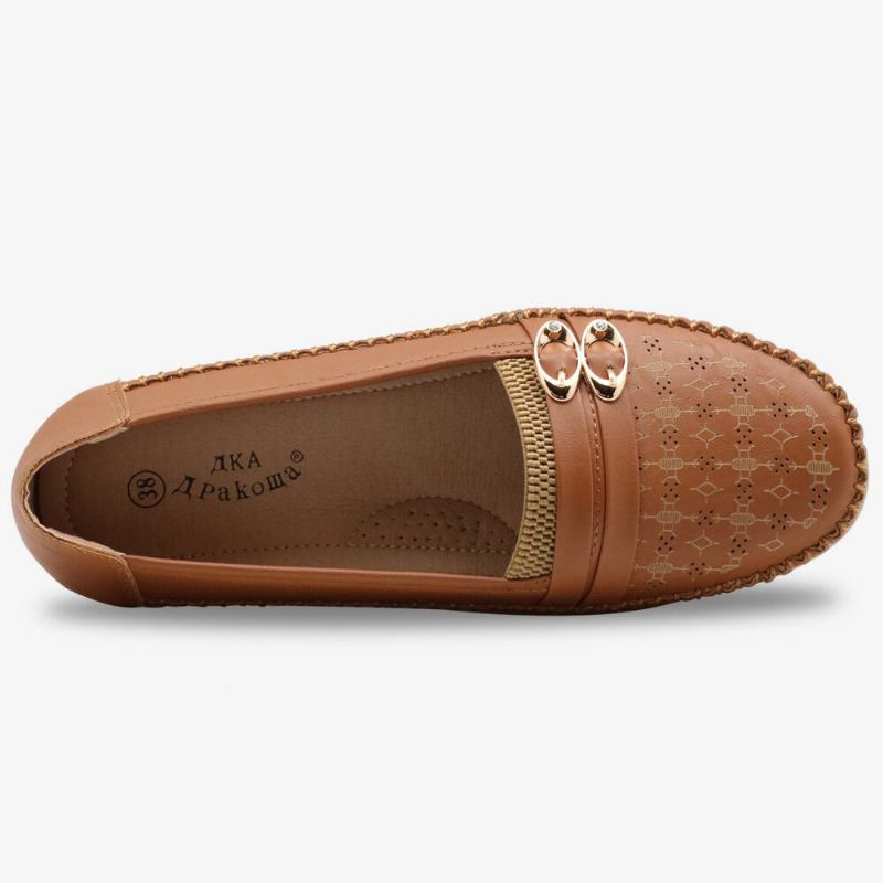 Kvinder Hult Spænde Slip On Bløde Åndbare Casual Flats