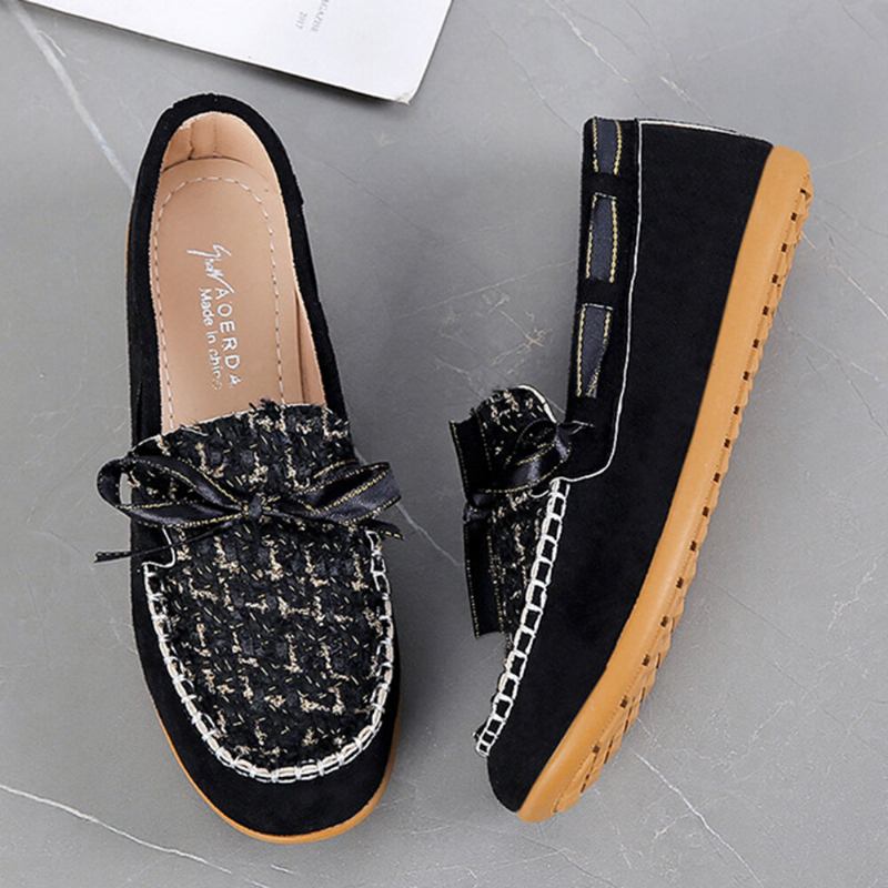 Kvinder Sommerfugleknude Dekor Lille Duft Vind Comfy Åndbar Casual Slip On Loafers