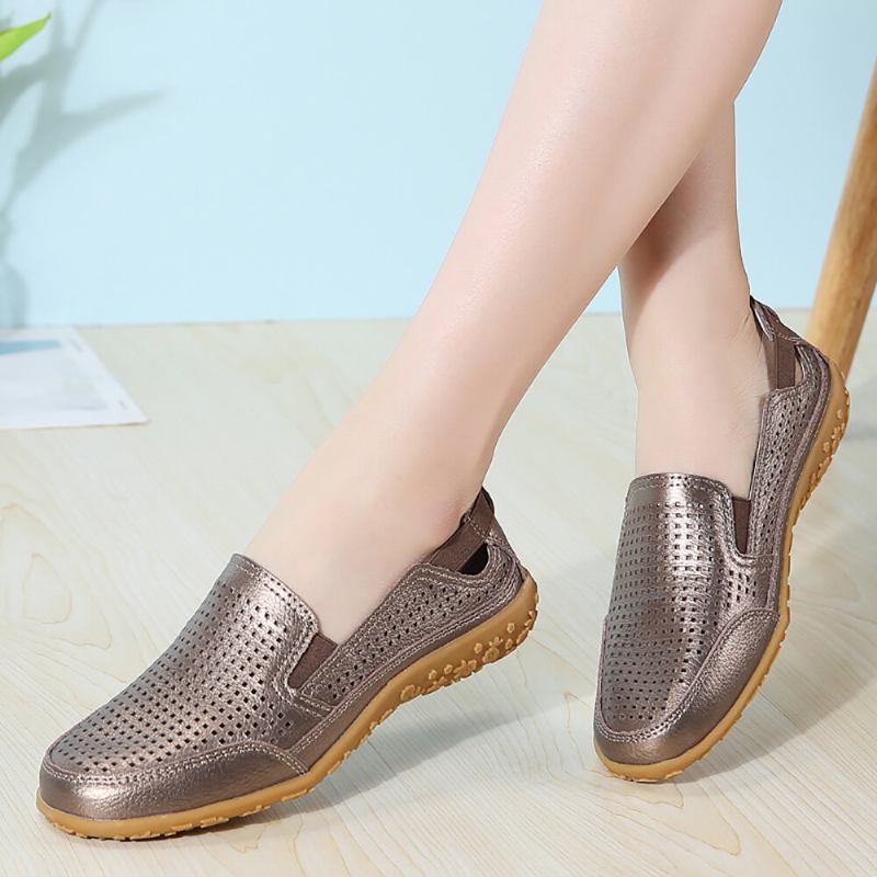 Kvinder Sports Comfy Hollow Slip On Flade Loafers