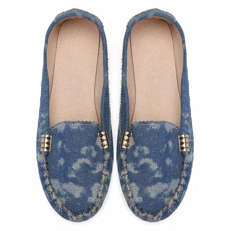 Kvinder Stricing Skridsikker Blød Sål Casual Slip On Loafers