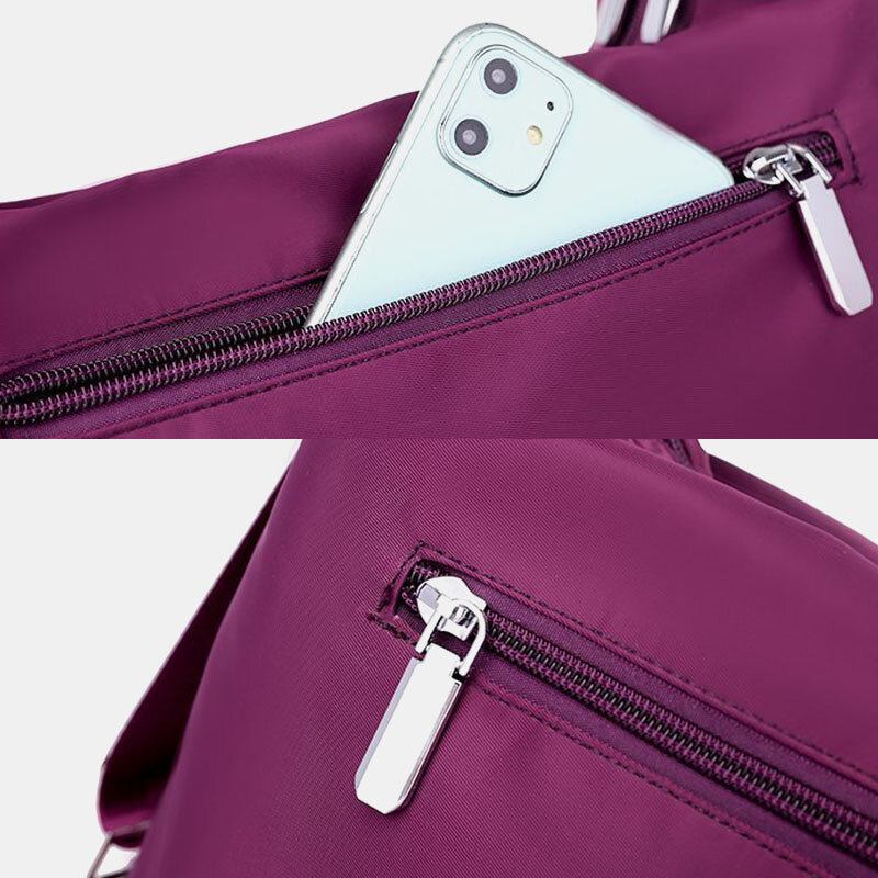 Dame Vandtæt Multi-bære Multi-pocket Solid Crossbody Taske Rygsæk