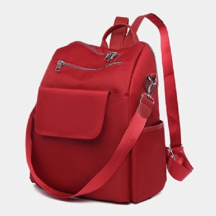 Kvinder Casual Oxford Stor Kapacitet Flap Lomme Konvertible Strop Udendørs Rejse Crossbody Taske Rygsæk