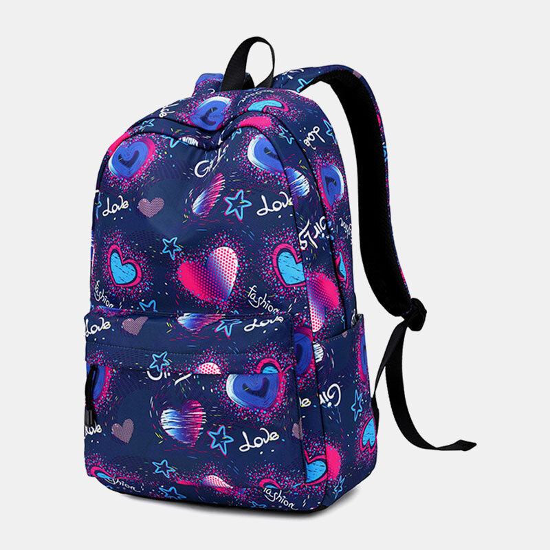 Love Pattern Skoletaske 15.6 Inch Laptop-rygsæk Rygsæk Daypack