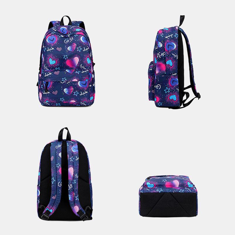 Love Pattern Skoletaske 15.6 Inch Laptop-rygsæk Rygsæk Daypack