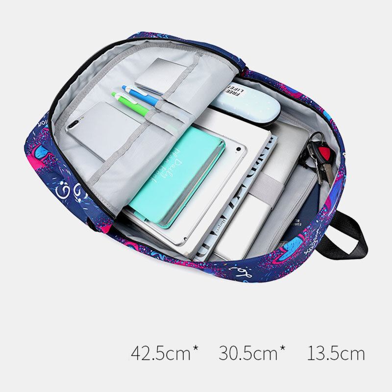 Love Pattern Skoletaske 15.6 Inch Laptop-rygsæk Rygsæk Daypack