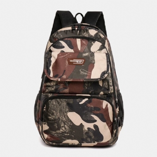 Mænd Stor Kapacitet Camouflage Vandtæt Student Skoletaske 15.6 Tommer Laptop Taske Rejse Outdoor Rygsæk