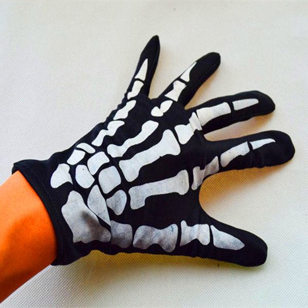 Fashion Halloween Skeleton Ghost Demon Elastic Skull Handsker