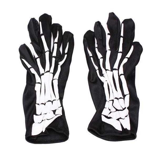 Fashion Halloween Skeleton Ghost Demon Elastic Skull Handsker